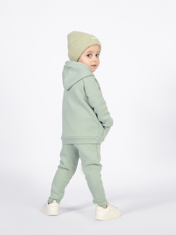 296-ОЛ. Свитшот с капюшоном  + Штаны, хлопок 65%, 35% ПЭ, 3-х нитка (начес) оливковый 146,152,158